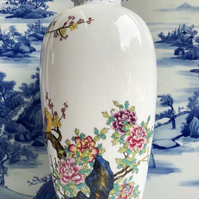 Bình xứ sương họa tiết Chim Hoa Tứ Quý